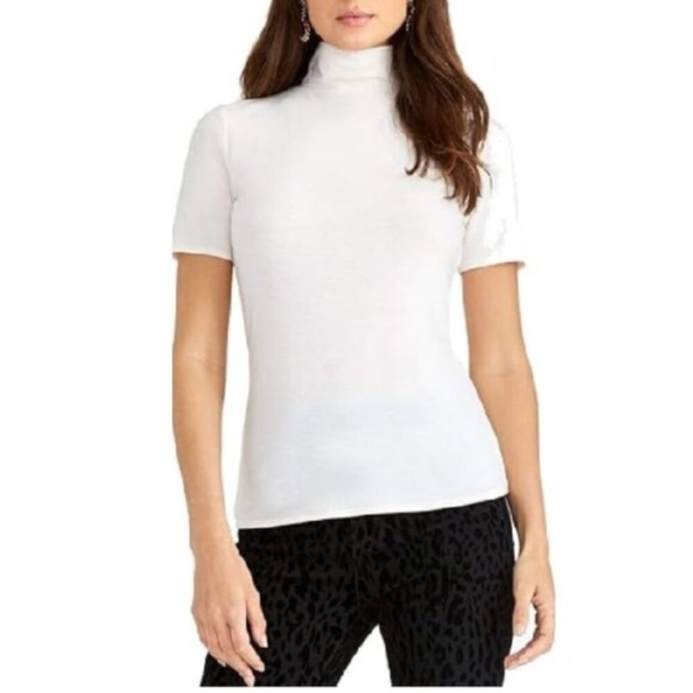 RACHEL Rachel Roy Short Sleeve Turtleneck Top